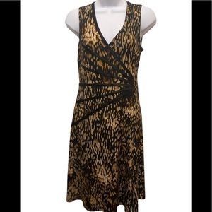 Connected Petite Animal Print Sleeveless Dress Size 6P
